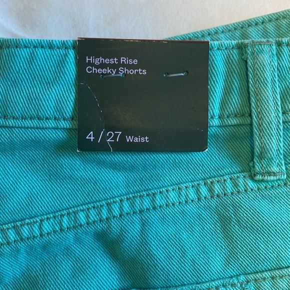 Wild fable highest rise turquoise cheeky shorts. Size 4/27.​ nwt - Picture 2 of 3
